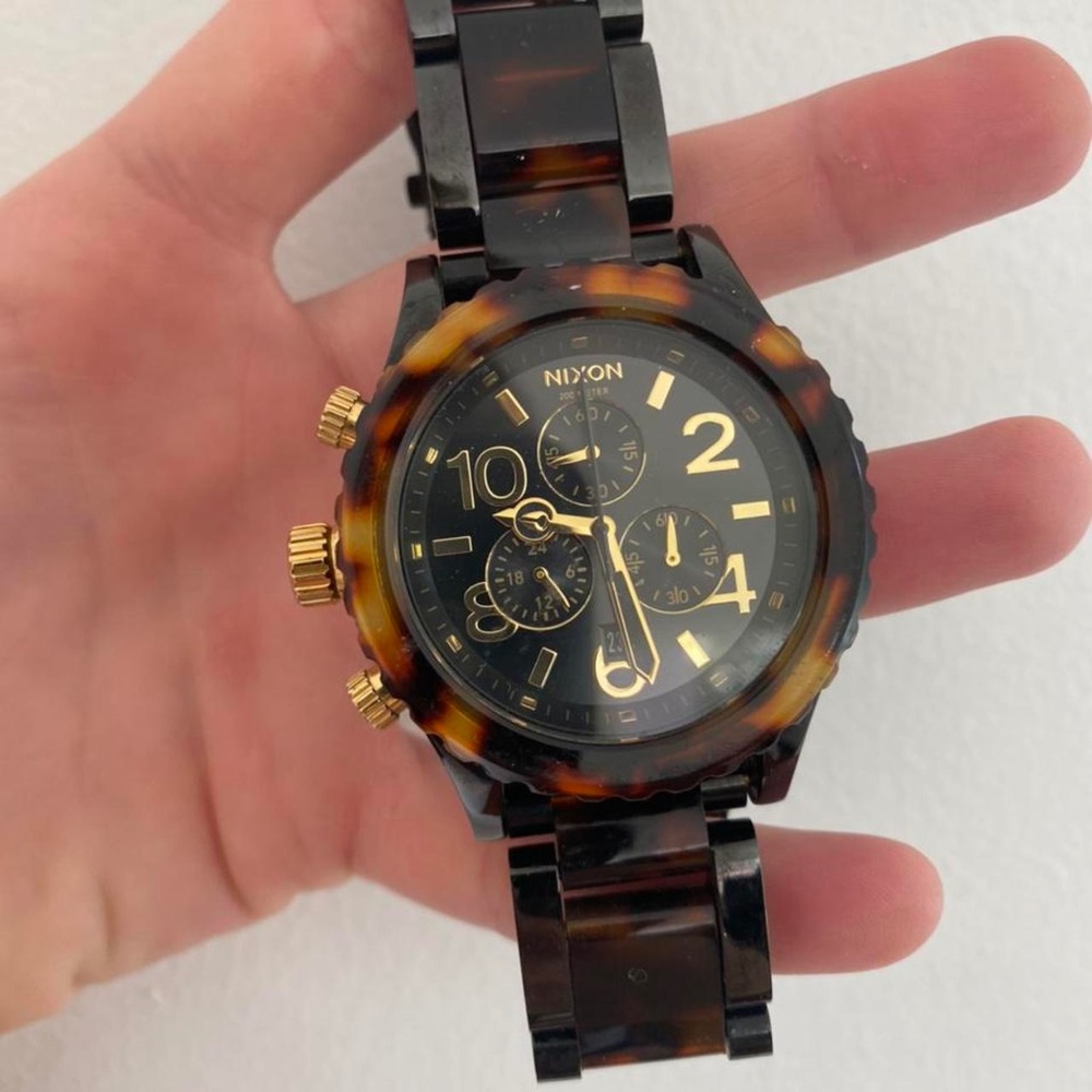 Nixon 42-20 Chrono black tortoise watch